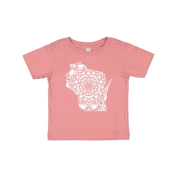 Inktastic Wisconsin Silhouette Mandala Boys or Girls Baby T-Shirt