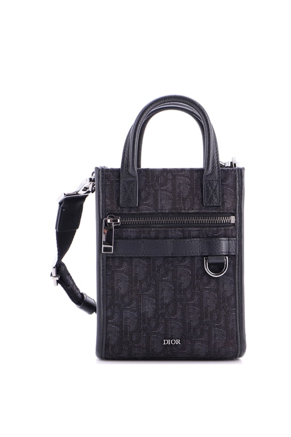 Pre-Owned Safari North South Convertible Tote Oblique Canvas Mini By Rebag