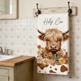 thumbnail image 4 of ddioayh Farmhouse Style Absorbent Kitchen Towel with Upland Cow Floral Design for Dish Drying Hand Towel Bathroom Decorative Towel Housewarming Gift Multiple Styles, 4 of 6