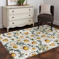 thumbnail image 4 of Farmhouse Daisy 3'x5' Washable Rug, Spring Vintage Country Flower Plant Non-Slip Area Rugs for Entryway Kitchen Classroom, StainResistant Dorm Throw Carpet, Low Pile Soft Indoor Floor Mat, 4 of 9