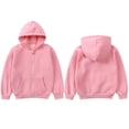 thumbnail image 6 of GYRATEDREAM Zip up Hoodie Kids Fleece Hooded Sweatshirts for Boys Girls Toddlers Hooded Full Zipper Jacket Shirt for 4-5Y Pink, 6 of 7