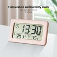 thumbnail image 4 of Alarm Clock Temperature Humidity LCD with temperature and Thermometer Portable Household Hygrometer Bedside Battery Operated Calendar Home White, 4 of 8
