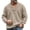 Khaki, variant on Sweaters for Men Zaewscy Men's V‑Neck Cable Knit Sweater Long Sleeve Loose Casual Pullover Jumper Gray M