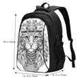 thumbnail image 5 of Daiia Intricate Cat Mandala Pattern USB Charging Backpack for Men and Women, Anti-Theft Backpack,Travel Backpack,School Backpack,College Backpack,Laptop Backpack, 5 of 7
