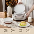thumbnail image 2 of MALACASA Dinnerware Set for 6, 18 Pcs Ceramic Plates and Bowls Sets, Scratch Resistant Dish Set, Oven & Microwave & Dishwasher Safe, 2 of 8
