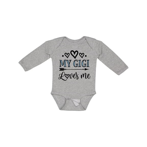 Inktastic My Gigi Loves Me Boys or Girls Long Sleeve Baby Bodysuit