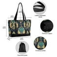 thumbnail image 2 of FORMRS Canvas Laptop Tote Bag for Women with 15.6" Computer Compartments Shoulder Handbag, Green Peacock Pattern, 2 of 7