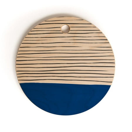 

Society6 Hello Twiggs Dark Blue Abstract Round Cutting Board