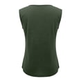 thumbnail image 7 of Camisole Tops For Women Casual Green Cotton Linen Tank For Comfy Wear Sleeveless Crewneck Shirt Blouse Loose Fit Buttoned Decorative Vest Summer Tops For Women, 7 of 7