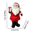 thumbnail image 2 of 6 Inch Red Santa Claus Resin Figurine with Gift, Classic Christmas Decor, Tabletop Christmas Decorations for Home and Office, 2 of 5