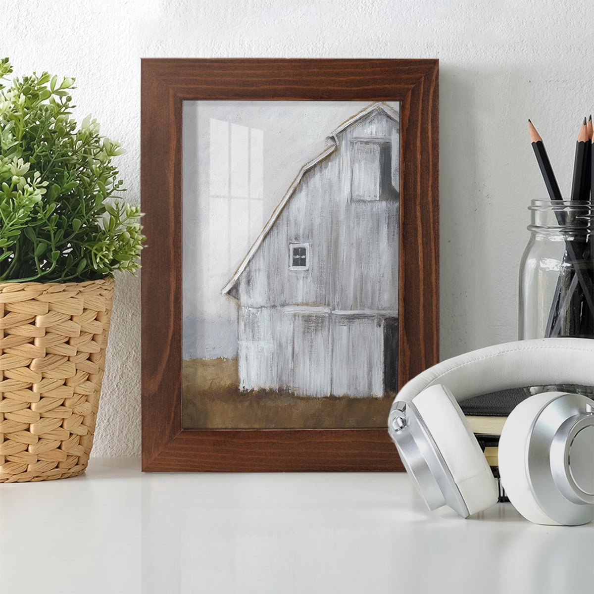 Abandoned Barn II -Framed Print w/glass-Chestnut