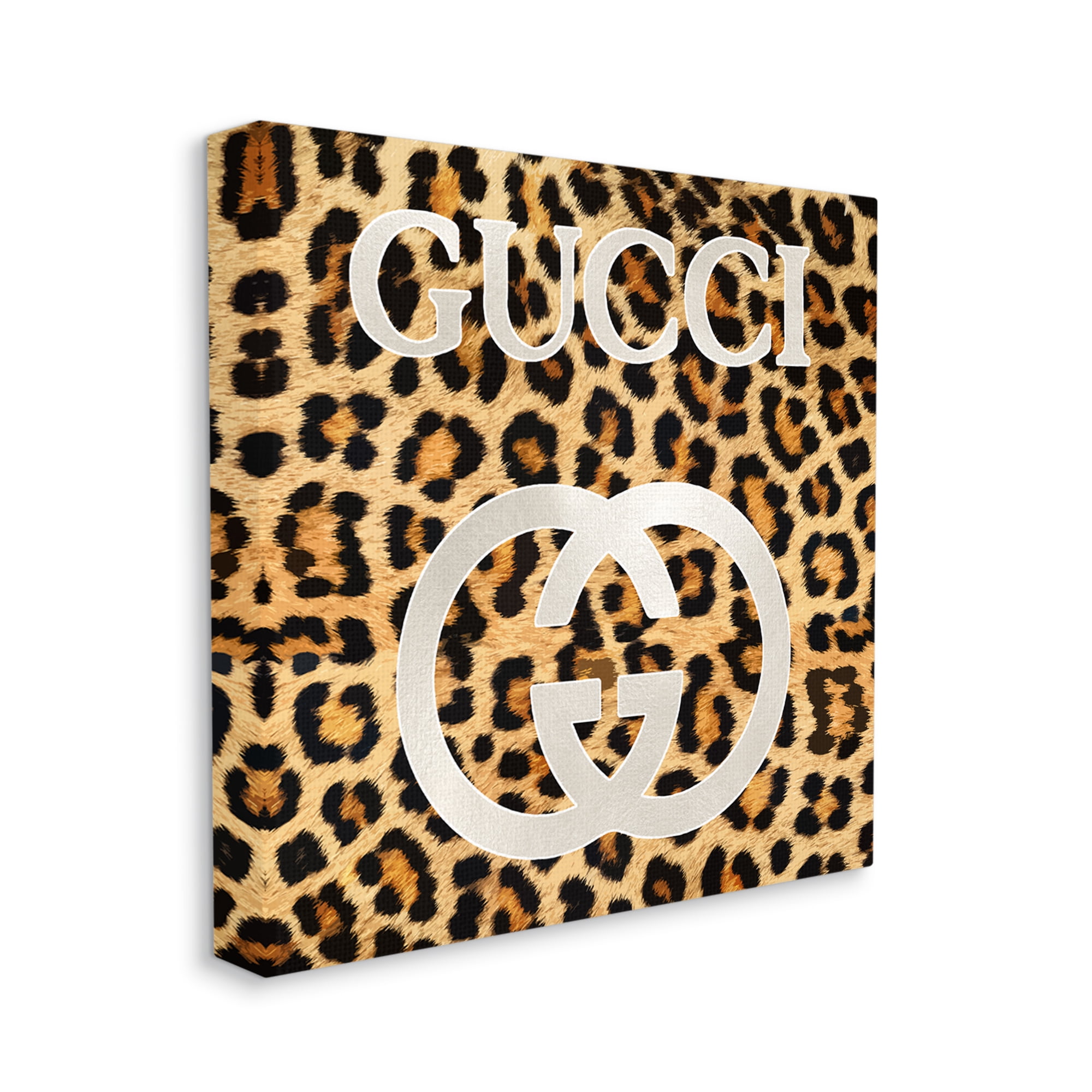 Stupell Industries Trendy Glam Leopard Spots Beauty & Fashion Painting Gallery Wrapped Canvas Print Wall Art, 24 x 24