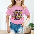 thumbnail image 2 of SGMVNU Graphic Tees for Boys Girls Kids Girls Tops Size 10-12 Casual Short Sleeve Crewneck Print T-Shirts Summer Outfit 100 Days of School Shirts(Size 3-4 Years,Pink), 2 of 4