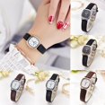 thumbnail image 4 of Reloj Lujo 3 Piezas para Mujer Cuadrado Con Correa Cuero Fina Informal Cuarzo (5 #), 4 of 5