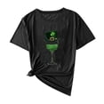 thumbnail image 3 of Uootdi T Shirts for Women Short Sleeve Crewneck Green Glitter Print St. Patrick's Day Casual Daily Soft Comfy Tees Gift, 3 of 5