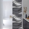 thumbnail image 3 of Sun Blocking Glass Window Film, Black Grey Ombre Window Privacy Film Frosted, Abstract Grey Wave Texture Gradient Reusable Windows Privacy Sticker for Home Decor, Nursery, 23.6 x 78.7 Inches, 3 of 9