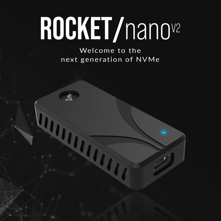 SABRENT 4TB External Aluminum SSD, Rocket Nano V2, USB Gen 2x2