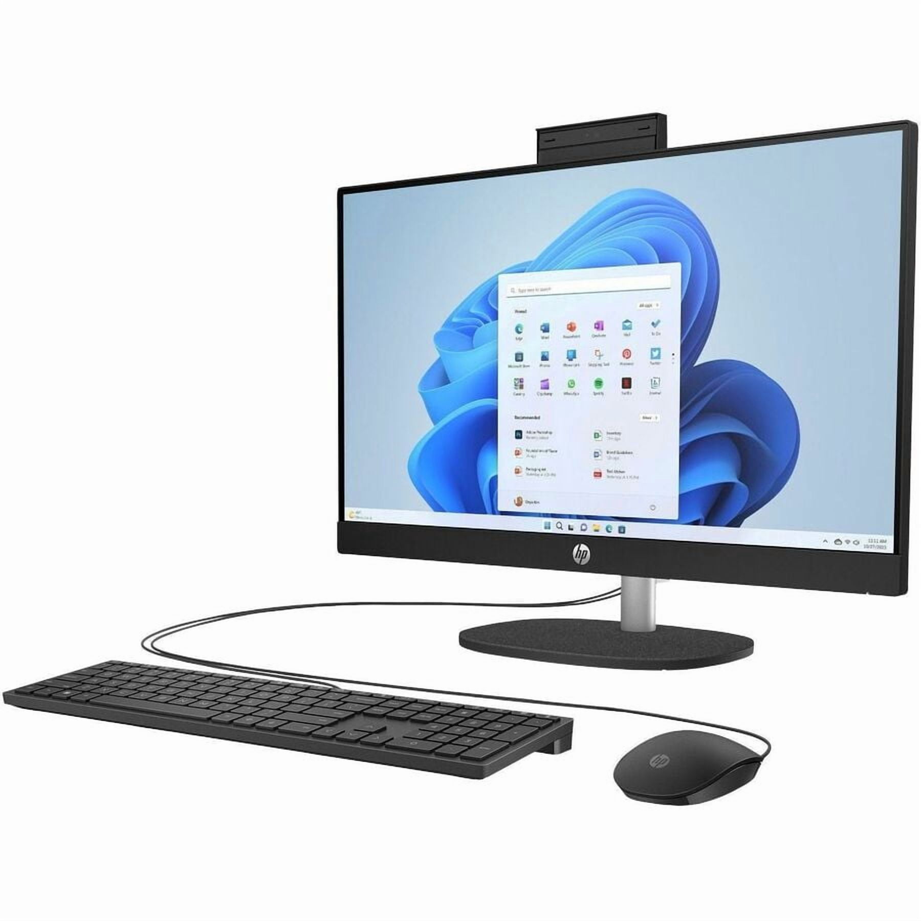 HP 24-cr0000a 24-cr0430 All-in-One Computer, Intel N-Series i3-N300, 8 GB, 256 GB SSD, 23.8" Full HD, Desktop, Jet Black