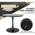 thumbnail image 5 of LinkRomat 31.5" Round Coffee Table,Kitchen Dining Table 2-4 People Modern Kitchen Table with MDF Top & Pedestal Base,Coffee Office Living Room Table,Black, 5 of 10
