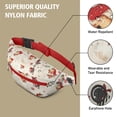 thumbnail image 5 of Fanny Pack Beige Christmas Santa Pattern Waist Pack Bag,Running Cross Bag,Waterproof Large Fanny Packs for Women Men for Travel Running Hiking Cycling, 5 of 6