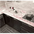 thumbnail image 3 of MOYISHI Marble Contact Paper,15.7"x78.7" Pink Marble Wallpaper, Peel and Stick The Wallpaper, Waterproof, Easily Removable.Self-Adhesive Film Wallpaper for Kitchen Countertop and Cabinet Shelf Liner, 3 of 7