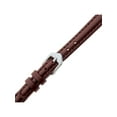 thumbnail image 2 of Gilden Ladies Water-Resistant Oilskin 10-14mm Leather Watch Band MSW63 (10 Millimeter End Width, Regular Length, Auburn Brown, Silver-Tone Buckle), 2 of 3