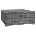 thumbnail image 3 of vidaXL 10 Piece Garden Lounge Set with Cushions Poly Rattan Grey, 3 of 5