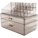 thumbnail image 3 of 1 Juego de organizador de maquillaje, organizador de escritorio multifunción con cajones, organizador transparente para joyas y cosméticos, 3 of 6
