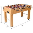 thumbnail image 2 of Rugerasy 54Inch Foosball Table,Soccer Game Table with Analog Scoring and Free Accessories,Competition Sized Football Arcade for Adults,Indoor Game Room Sport,Brown, 2 of 6