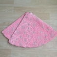 thumbnail image 2 of Plush Christmas Tree Skirts, 30 inches Luxury Pink Faux Fur Xmas Tree Base Cover Mat with Silver Snowflakes Pattern for Xmas New Year Home Party Decorations, 2 of 7