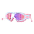 thumbnail image 3 of Gafas de natación para niños, gafas de natación con tapones para los oídos, gafas de buceo para nadar, sin fugas, gafas de piscina de agua con vista a Rosado azul, 3 of 8