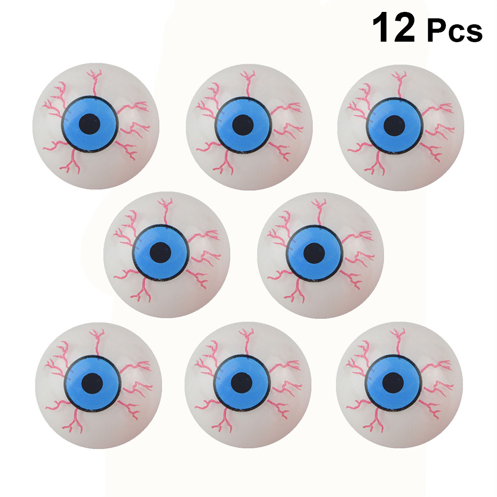 TINKSKY 12 Pcs Horror Eye Balls Halloween Party Horror Bloody Fake Eyeballs Simulation Eyeballs