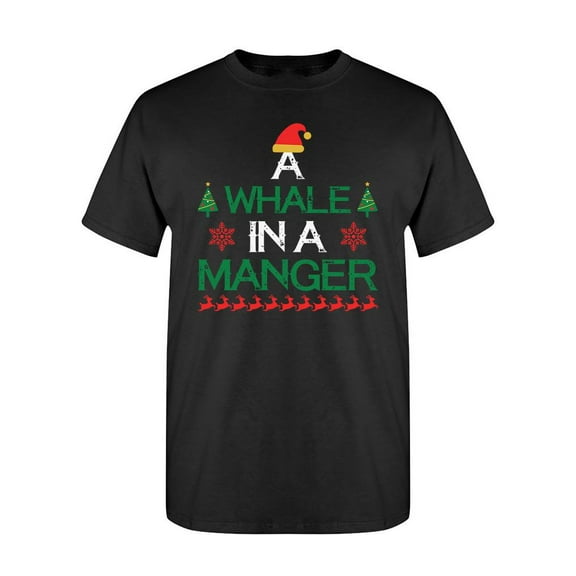 A Whale In A Manger T-Shirt Men -Image by Shutterstock, Male Large