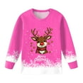 thumbnail image 4 of Gubotare Christmas Pajamas Little Girl Kids Unisex Girls & Boys Soft Comfy Shirring Sleepwear Pajamas 2pcs Set Size 8-9 (Hot Pink,8-9 Years), 4 of 4