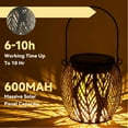 thumbnail image 3 of LED Hanging Light, Waterproof Solar Lantern Hollow  for Courtyard for Tent, 3 of 8