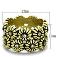 thumbnail image 2 of Luxe Jewelry Designs Women's Daisy Stainless Steel Ring with AAA Grade Cubic Zirconia - Size 10, 2 of 4