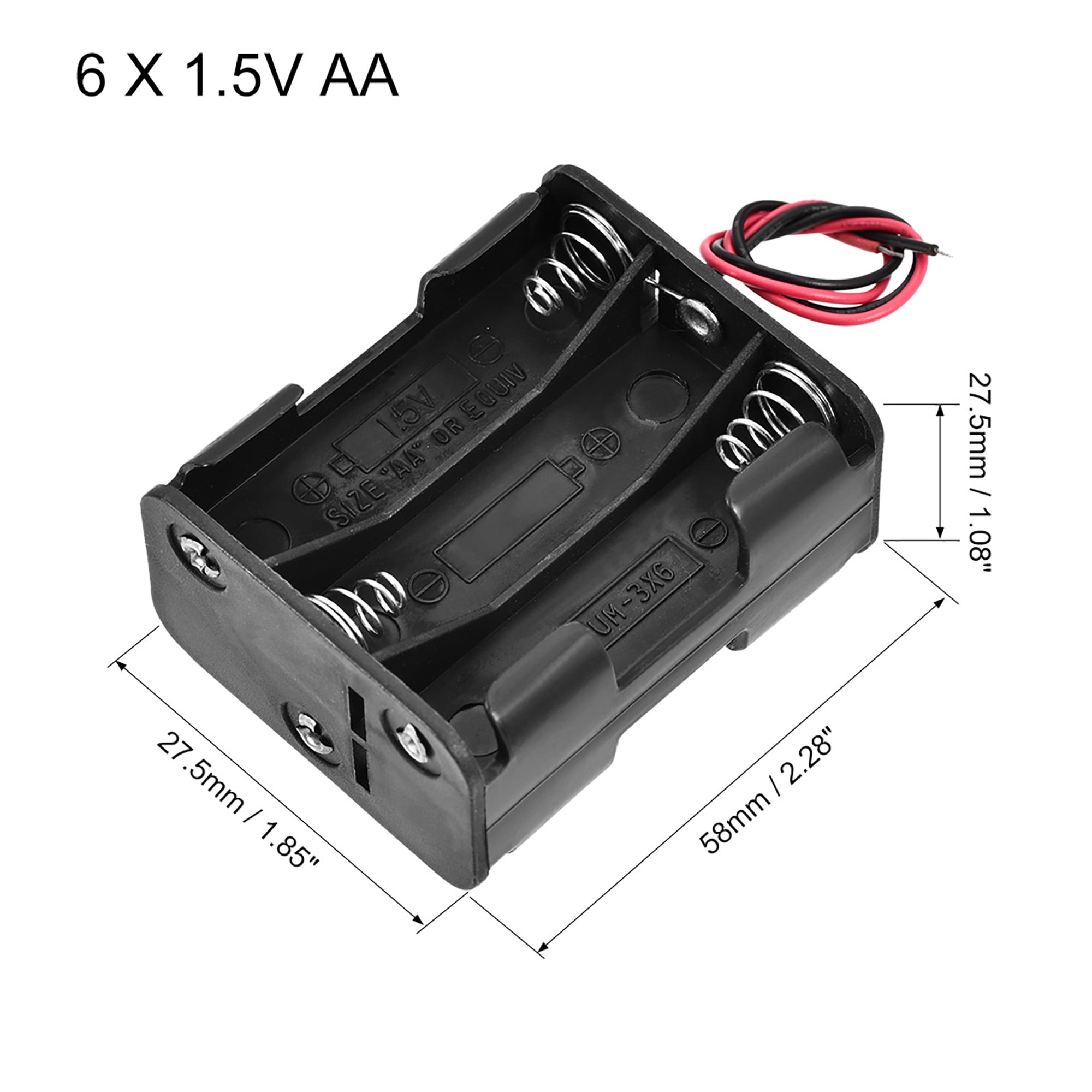 5x Battery Holder Battery Holder 2xAA AA LR06