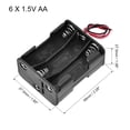 thumbnail image 2 of Caja de almacenamiento de baterías AA de 6 x 1.5V Uxcell, doble capa, 2 piezas, 2 of 3