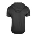 thumbnail image 4 of Men's Casual Short Sleeve Button-Down Shirt with Hood and Patchwork, 4 of 6