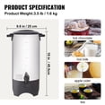 thumbnail image 3 of Commercial Coffee Urn 50 Cup Stainless Steel Coffee Dispenser Fast Brew, 3 of 3