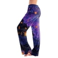 thumbnail image 2 of Satingcolo Halloween Pajamas Women Stretch Lounge Pants Comfy Pjs Sleep Bottoms Soft Pajama Pants Cute Trousers Loose Palazzo, 2 of 5