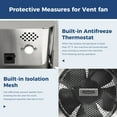 thumbnail image 4 of ALORAIR 780CFM Crawlspace Ventilation Fan with Humidistat, IP55 Rated Basement Stainless Steel Exhaust Fan, Built-In Isolation Net 9.13 Inch Foundation Vent Fan for Crawl Space,Garage,Attic,Grow Tent, 4 of 8