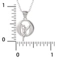thumbnail image 2 of Disney Tinkerbell Women's Sterling Silver Initial Pendant Necklace, 18" Chain, 2 of 4