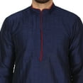 thumbnail image 5 of SKAVIJ Men's Kurta Pajama Set Art Silk Ethnic Wear Dress Blue M, 5 of 6