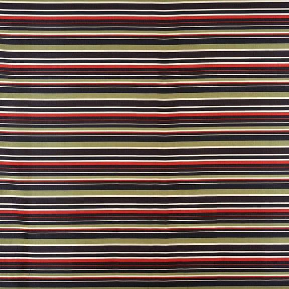 Zelouf Printed Stripe Georgette , Sewing, DIY, Crafts Fabric by the Yard, Olive/bwn Strip, 3 Yard
