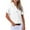 White, variant on Women's Short Sleeve Tops Acrylic Knit Lapel Collared Shirt with Buttons Loose Fit Pullover Tee Blouses (2XL, Black)