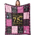 thumbnail image 1 of LHSHID 75th Birthday Gifts for Women 75th Birthday Gifts Women Women's 75th Birthday Gift Gifts for 75 Year Old Woman Birthday Gifts for Women 75th Birthday Gifts Blanket 40"x50", 1 of 7