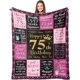thumbnail image 1 of LHSHID 75th Birthday Gifts for Women 75th Birthday Gifts Women Women's 75th Birthday Gift Gifts for 75 Year Old Woman Birthday Gifts for Women 75th Birthday Gifts Blanket 40"x50", 1 of 7