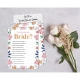 thumbnail image 4 of Inkdotpot How Well Do You Know The Bride Bridal Shower Bachelorette PartyGameActivityCards 50-PackFloralWho Know The Bride Best, 4 of 7