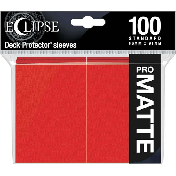 1 pack of 100 Ultra PRO Pro-Matte Eclipse Apple Red Standard Sized Card Sleeves
